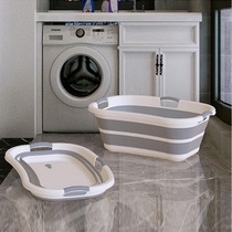 Foldable laundry basin household extra large size deepened thickening laundry basin oversized plastic basin washbasin