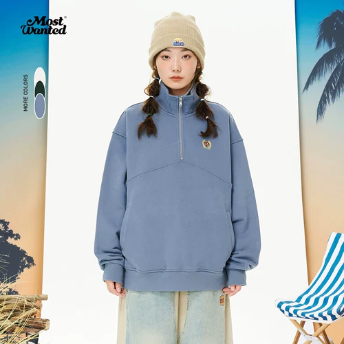 Демисезонная толстовка с молнией, куртка для влюбленных, с вышивкой, на молнии