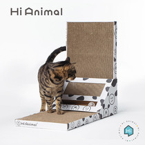 hianimal corrugated paper grinding claw artifact wear-resistant cat toys do not fall off cat supplies large vertical cat scratch plate