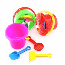 Summer hot beach water toys 10cm small bucket four bag set jing zhi ban