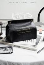 EasyGood Simply Nordic Leather Multifunctional Tissue Box Household Desktop Download Pumper Bag Collection Box