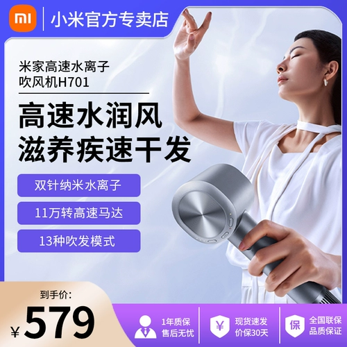 Семейство Xiaomi Mi с высокой скоростью и ионами воды H701 Объединение котлета для волос и хрустящий хриплый сухой фен сухой волос сухой фен