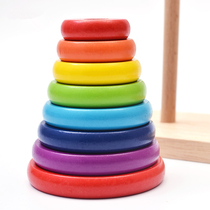 6-12 months baby stacked music tumbler rainbow tower Ring 1 year old baby boy monteshi early education educational toy