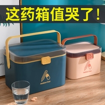 Storage Net Red Medicine box small dormitory family drug storage box split first aid box student dormitory family