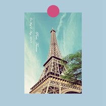 A postcard France Eiffel Tower Homemade small card posters Decorative Hanging c8a01a01