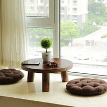 Bed collapsed rice floating window floor table small low table light luxury round coffee table mini tea table