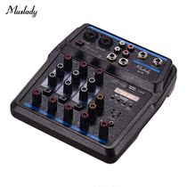MusLady U4 Portable 4 Channels Audio Mixer BT USB Mixing