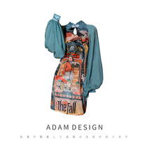 Adam new modern Lantern sleeve modified cheongsam young girl dress 2021 autumn popular this year