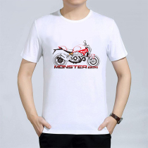 KODASKIN Ducati monster 821 Modified Motorcycle T-shirt Crewneck Men Comfortable Casual Short Sleeve