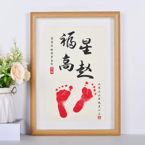 Детские отпечатки рук и ног, сувенир для новорожденных, фоторамка