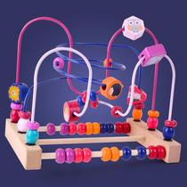 Building blocks beaded around beads toys 6-12 months baby early education benefit intelligence boys and girls 1 a 2 years old 3 babies
