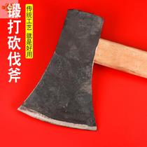  Forged full steel axe head slotted face plane Home chopping wood chopping wood cutting edge sharp and sturdy and durable hardware logging axe