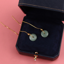 And Tian Yok Ping An Ear Line Daughter 2022 New Chaoqi High-level Sensation Slim-length Flow Su Gilded Earwear