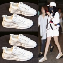 Tide brand leather White shoes women 2021 New Spring Net red Xiangfeng leisure sports shoes fashion wild board shoes