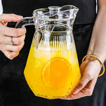 Cold water pot glass kettle large capacity tea maker Home High temperature resistant cool water cup juice ice water Zapot cool water pot