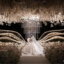 New wedding props luminous background Sunshine board stage ornaments welcome area Angel wings screen wedding arrangement