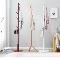 Solid Wood hanger floor bedroom coat rack simple modern single pole clothes rack household room storage rack