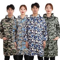 Custom band cap camouflay men and women wear blue large coat warehouse move goods porter long sleeves camouflak with large dress