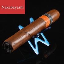 Cigar Holder Portable Stainless Steel Cross Single Cigar Holder Copper Cigar Holder Towed Leather Case Cigar Accessories