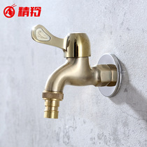 All copper washing machine faucet single cold quick Open copper spool pipe nozzle with nozzle brass Golden sanitary ware