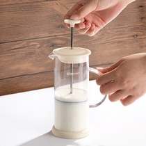 Household milk foaming machine milk whisk mixer glass coffee black tea transparent band scale