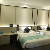 Hotel bed standard room full set of furniture design combination double bed 1 8 TV cabinet combination homestay writing desk