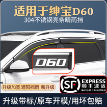 Suitable for Saab D60 rain shield special change decoration car window rain eyebrow block rain curtain