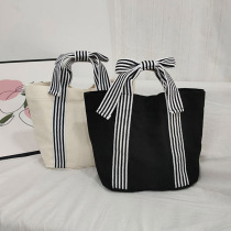 Japanese style lunch box bag Womens fashion large hand bag handbag bag Summer lunch box bag Bento bag rice bag Canvas bag