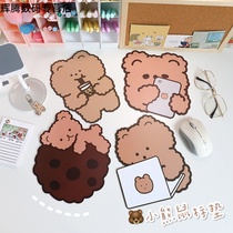 Korean bear mouse pad ins Wind female thick trumpet rubber pad cute game computer non-slip table pad keyboard pad