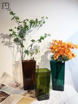 Menopausal colored sub-acrylic woke flower vase with flower vase retro and Nordic must be awake flower cylinder anti-press and fall resistant