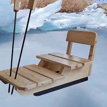 Ice car outdoor skating car sled Board ice climbing plow children ice skate ice car God Family Double parent-child Wood