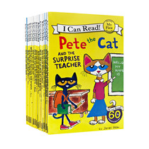 Pete cat English malt little man reading pen spot small hair man I can read little monster picture book