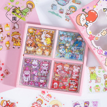 PET Waterproof Sticker Cream Rabbit Diary hand tent Girl Hands Account Insulation Cup Stickers stickers Stickers Stickers stickers Stickers Colorful Transparent Cartoon Stickers