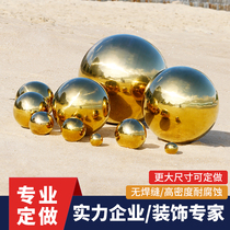 304 stainless steel titanium ball hollow ball golden electroplating stage decoration mirror bright ball staircase handrail ball