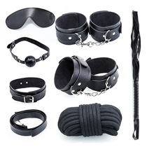 Riddle SM Bondage Leather Plush Seven Pieces Couple Passionate Adult Supplies Love Affair Couple Couples Flirto