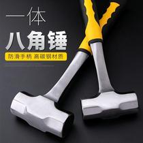 Octagonal hammer hammer solid integrated hardware tools multifunctional small iron hammer household heavy wood decoration demolition Wall