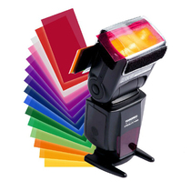 Top flash color filter color card flash soft light sheet 12 ribbon card holder for camera flash