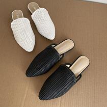 Baotou Half slipper female Xia exterior wearing 2022 new fashion single shoe flat-bottomed sandal (C11)