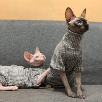 Hairless cat clothes Spring and Autumn Sweater with bottom elastic turtleneck Sphinx Bilus Devon cat clothes