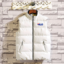 Phillips flower vest mens and womens down cotton horse clip versatile autumn and winter Korean version warm shoulder couple tank top jacket