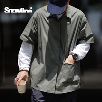 Snowline snow line city function long and short sleeve detachable shirt elastic texture quick dry fabric men and women same model