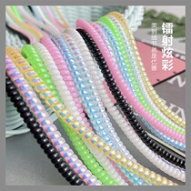 Android data line protection rope charging line protective sheath mobile phone line headphones winding rope anti-snapping spring rope universal