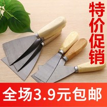 n201 paint ash knife wooden handle shovel knife iron plate scraper spatula putty knife tool can pancake putty knife