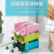 Refrigerator beverage placement rack creative stacking storage rack beverage storage rack wine storage rack red wine beer stacking storage rack collection
