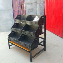 Boutique fruit shelf vegetable shelf vegetable shelf supermarket vegetable rack plastic combination large basket rack three-layer display rack