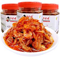 Spicy shrimp Hunan specialty bean tempeh dried shrimp instant shrimp snack crispy shrimp noodles mixed with sauce under