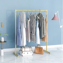 To hang clothes pole landing simple household coat rack light luxury clothes bedroom single rod type Nordic drying clothes