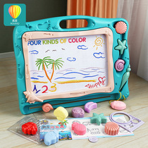 Childrens magnetic drawing board writing board Household large bracket magnetic doodle board color painting toddler baby