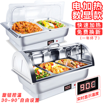 Buffet Insulation Furnace Commercial Electric Heating Buffet Oven Visible Insulated Dining Stove Hotel Breakfast Buffostove Flip