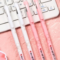 * cap gel pen students use 0 5mm full needle tube carbon water pen nurse black cap type ballpoint pen
